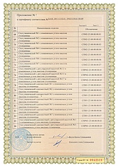 Приложение к сертификату соответствия № ЕАЭС BY/112 02.01. TP025 018.01 00109 - лист 3