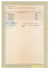 Приложение к сертификату соответствия № ЕАЭС BY/112 02.01. TP025 018.01 00109 - лист 6